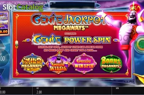 Οθόνη2. Genie Jackpots Megaways Κουλοχέρης 