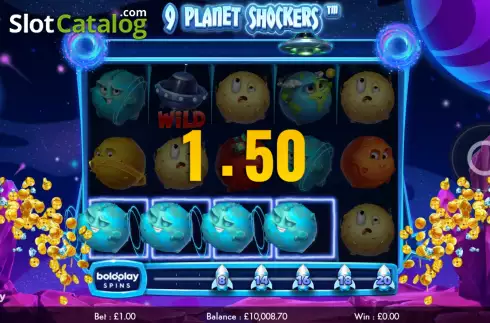 Οθόνη3. 9 Planet Shockers Κουλοχέρης 