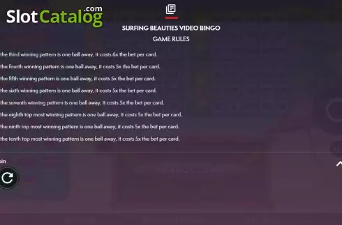 Οθόνη9. Surfing Beauties Video Bingo Κουλοχέρης