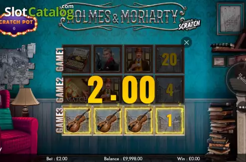 Οθόνη4. Holmes and Moriarty Scratch Κουλοχέρης