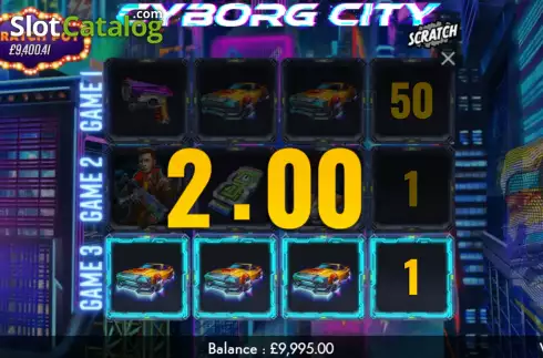 Οθόνη4. Cyborg City Scratch Κουλοχέρης