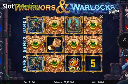 Οθόνη2. Warriors and Warlocks Scratch Κουλοχέρης 
