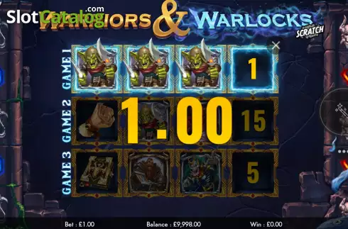 Οθόνη3. Warriors and Warlocks Scratch Κουλοχέρης 