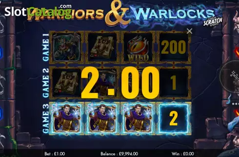 Οθόνη4. Warriors and Warlocks Scratch Κουλοχέρης 