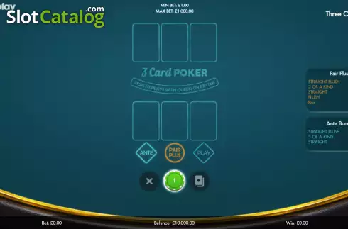 Οθόνη2. 3 Card Poker (Boldplay) Κουλοχέρης