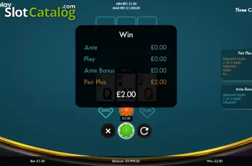 Οθόνη3. 3 Card Poker (Boldplay) Κουλοχέρης
