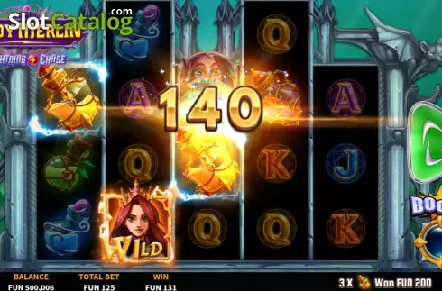 Οθόνη4. Lady Merlin Lightning Chase Κουλοχέρης