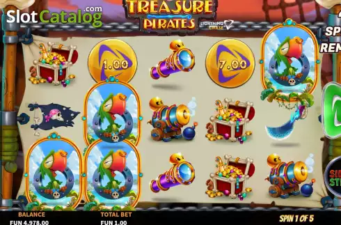 Οθόνη8. Treasure Pirates Lightning Chase Κουλοχέρης