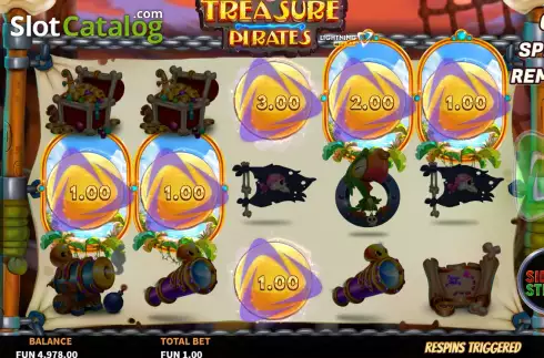 Οθόνη9. Treasure Pirates Lightning Chase Κουλοχέρης