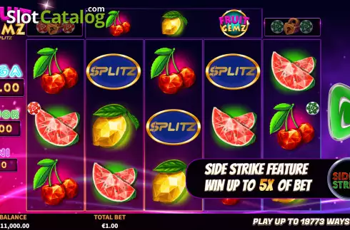 Οθόνη3. Fruit Gemz Splitz Κουλοχέρης
