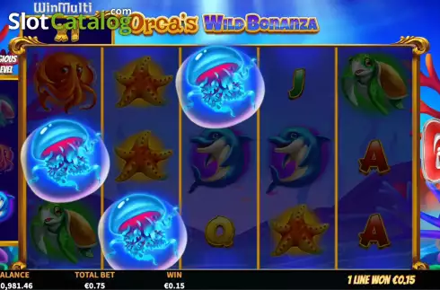 Οθόνη4. Orca's Wild Bonanza Κουλοχέρης
