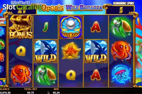 Οθόνη9. Orca's Wild Bonanza Κουλοχέρης