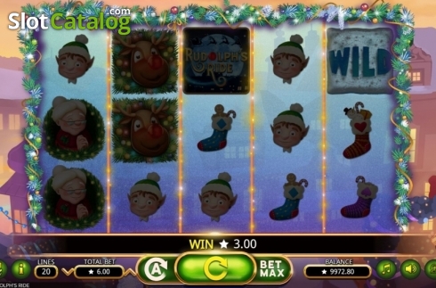 Οθόνη3. Rudolphs Ride (Booming Games) Κουλοχέρης