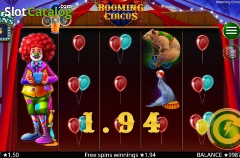 Οθόνη6. Booming Circus Κουλοχέρης 