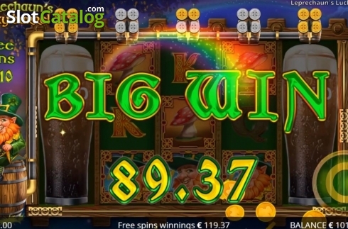 Οθόνη5. Leprechaun's Lucky Barrel Κουλοχέρης
