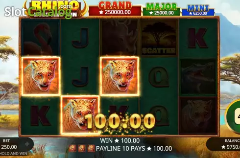 Οθόνη4. Rhino Hold and Win Κουλοχέρης