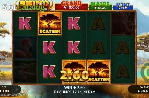 Οθόνη6. Rhino Hold and Win Κουλοχέρης