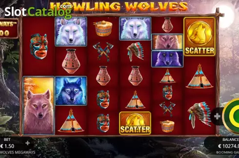 Οθόνη2. Howling Wolves Megaways Κουλοχέρης 