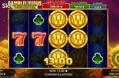 Οθόνη6. Gamblelicious Hold and Win Κουλοχέρης