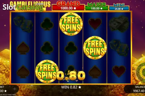 Οθόνη7. Gamblelicious Hold and Win Κουλοχέρης