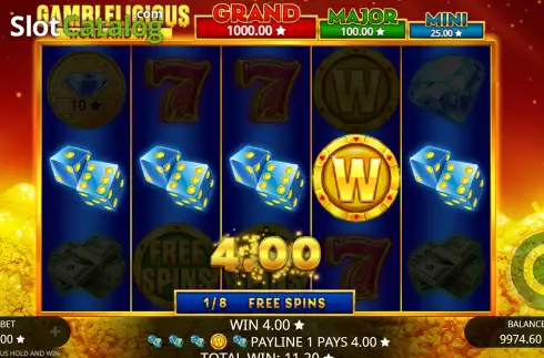 Οθόνη9. Gamblelicious Hold and Win Κουλοχέρης