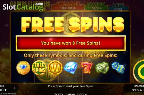 Οθόνη8. Gamblelicious Hold and Win Κουλοχέρης