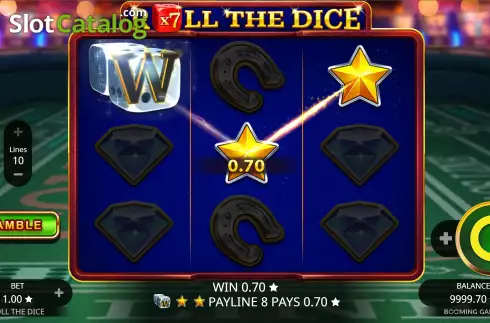 Οθόνη4. Roll the Dice (Booming Games) Κουλοχέρης