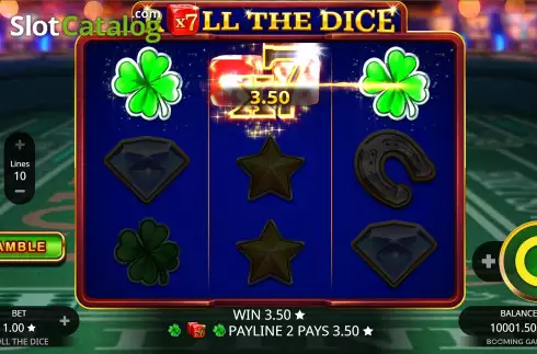 Οθόνη6. Roll the Dice (Booming Games) Κουλοχέρης