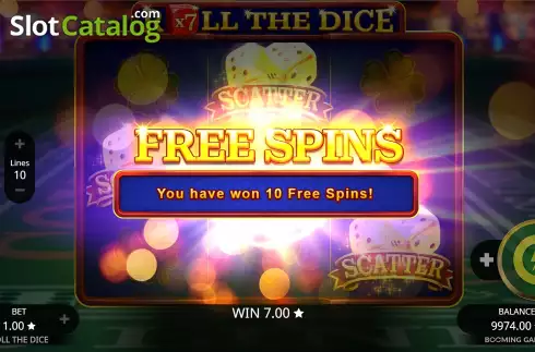 Οθόνη8. Roll the Dice (Booming Games) Κουλοχέρης