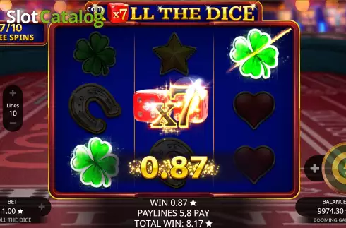 Οθόνη9. Roll the Dice (Booming Games) Κουλοχέρης