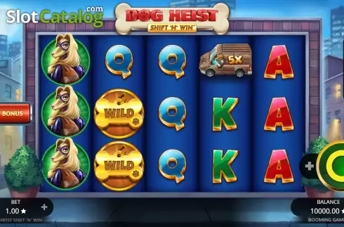 Οθόνη3. Dog Heist Shift 'N' Win Κουλοχέρης