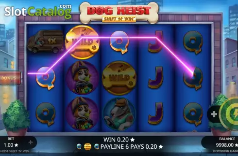 Οθόνη4. Dog Heist Shift 'N' Win Κουλοχέρης