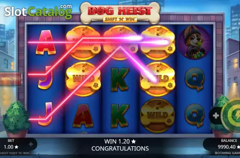 Οθόνη5. Dog Heist Shift 'N' Win Κουλοχέρης