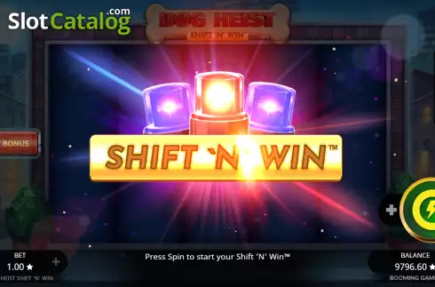 Οθόνη8. Dog Heist Shift 'N' Win Κουλοχέρης