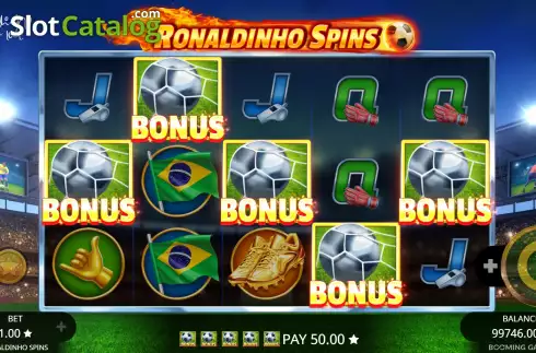 Οθόνη6. Ronaldinho Spins Κουλοχέρης