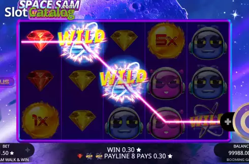 Οθόνη3. Space Sam Walk and Win Κουλοχέρης
