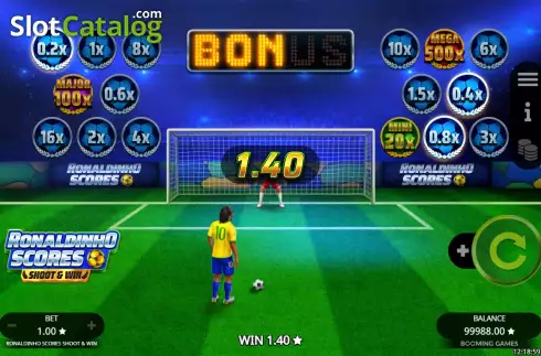 Οθόνη3. Ronaldinho Scores Shoot & Win Κουλοχέρης