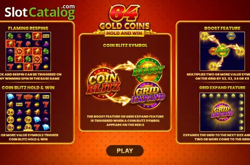 Οθόνη2. 64 Gold Coins Hold and Win Κουλοχέρης 