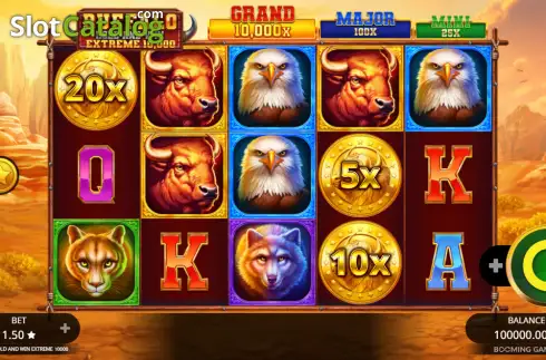 Οθόνη2. Buffalo Hold and Win Extreme 10,000 Κουλοχέρης 