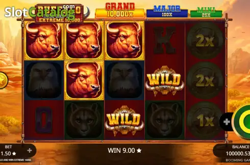Οθόνη3. Buffalo Hold and Win Extreme 10,000 Κουλοχέρης 