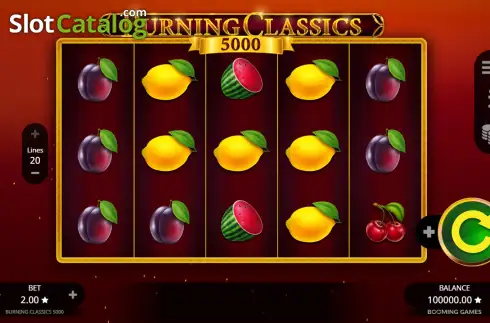 Οθόνη2. Burning Classics 5000 Κουλοχέρης