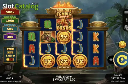 Οθόνη3. Forbidden Temple Power Hit Κουλοχέρης