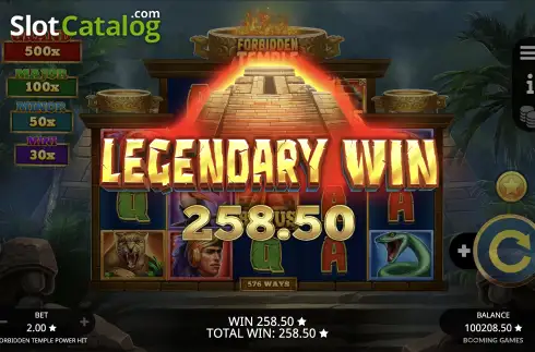 Οθόνη5. Forbidden Temple Power Hit Κουλοχέρης