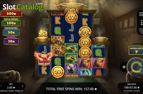 Οθόνη8. Forbidden Temple Power Hit Κουλοχέρης