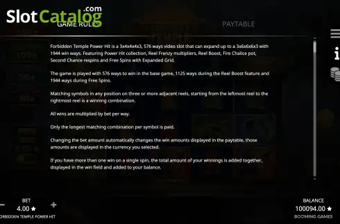 Οθόνη9. Forbidden Temple Power Hit Κουλοχέρης