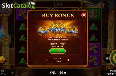Οθόνη7. Ra´s Relics Bonanza Κουλοχέρης