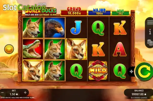 Οθόνη2. Bonza Bucks Hold and Win Extreme 10,000 Κουλοχέρης