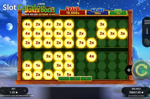 Οθόνη3. Bonza Bucks Hold and Win Extreme 10,000 Κουλοχέρης