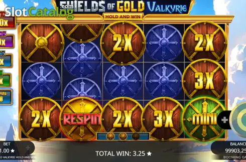 Οθόνη3. Shields of Gold Valkyrie Hold and Win Κουλοχέρης