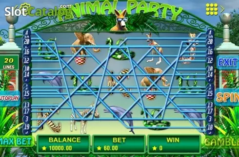 Οθόνη3. Animal Party (Booming Games) Κουλοχέρης